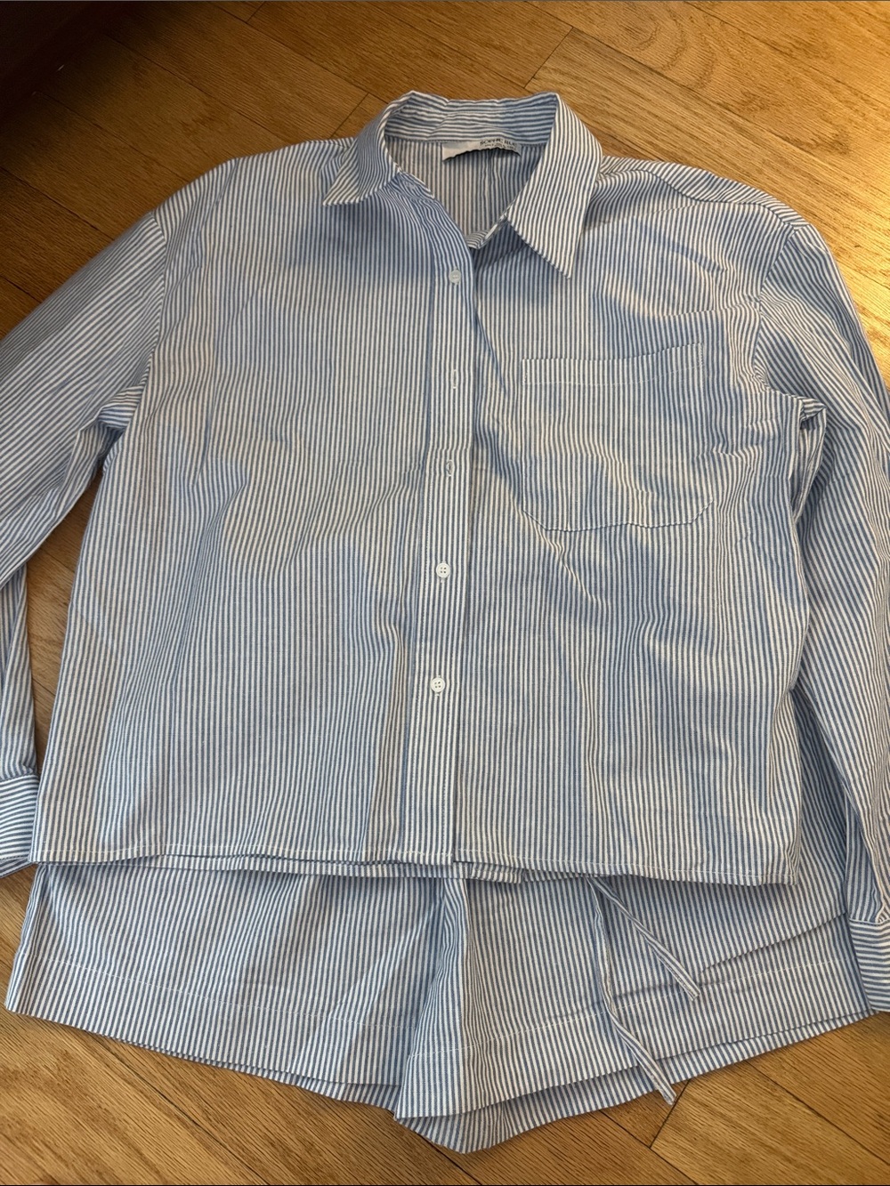 Striped cotton matching set